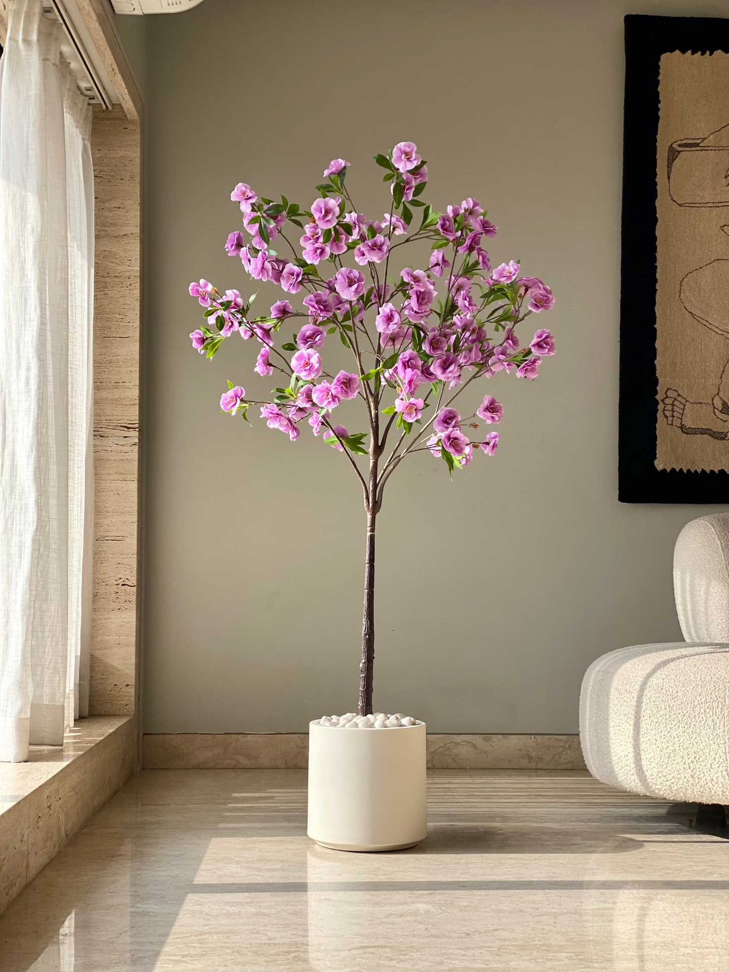 Artificial Hibiscus Plant - 5 Feet