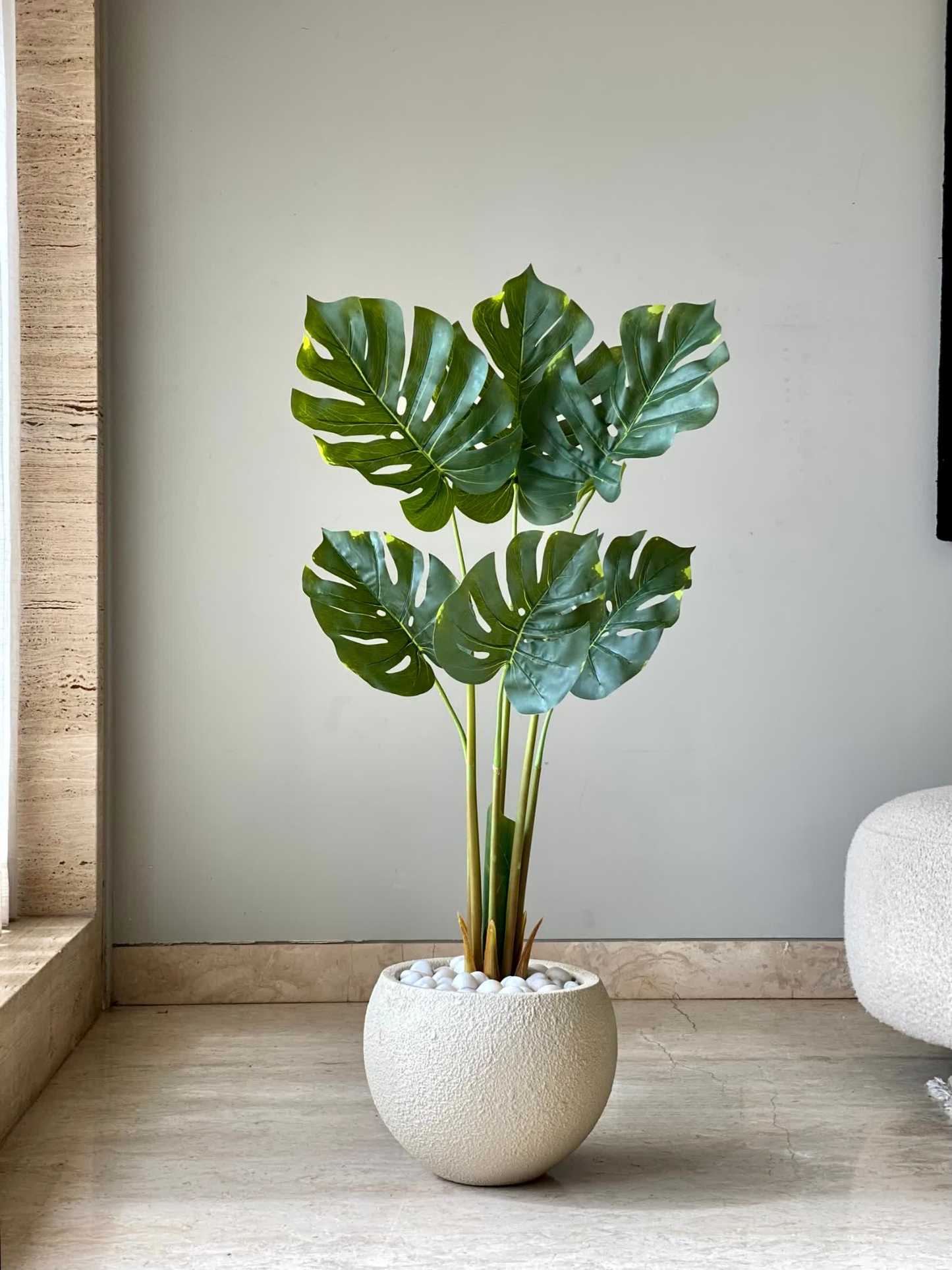 Artificial Evergreen Monstera Plant - 3.5 Feet