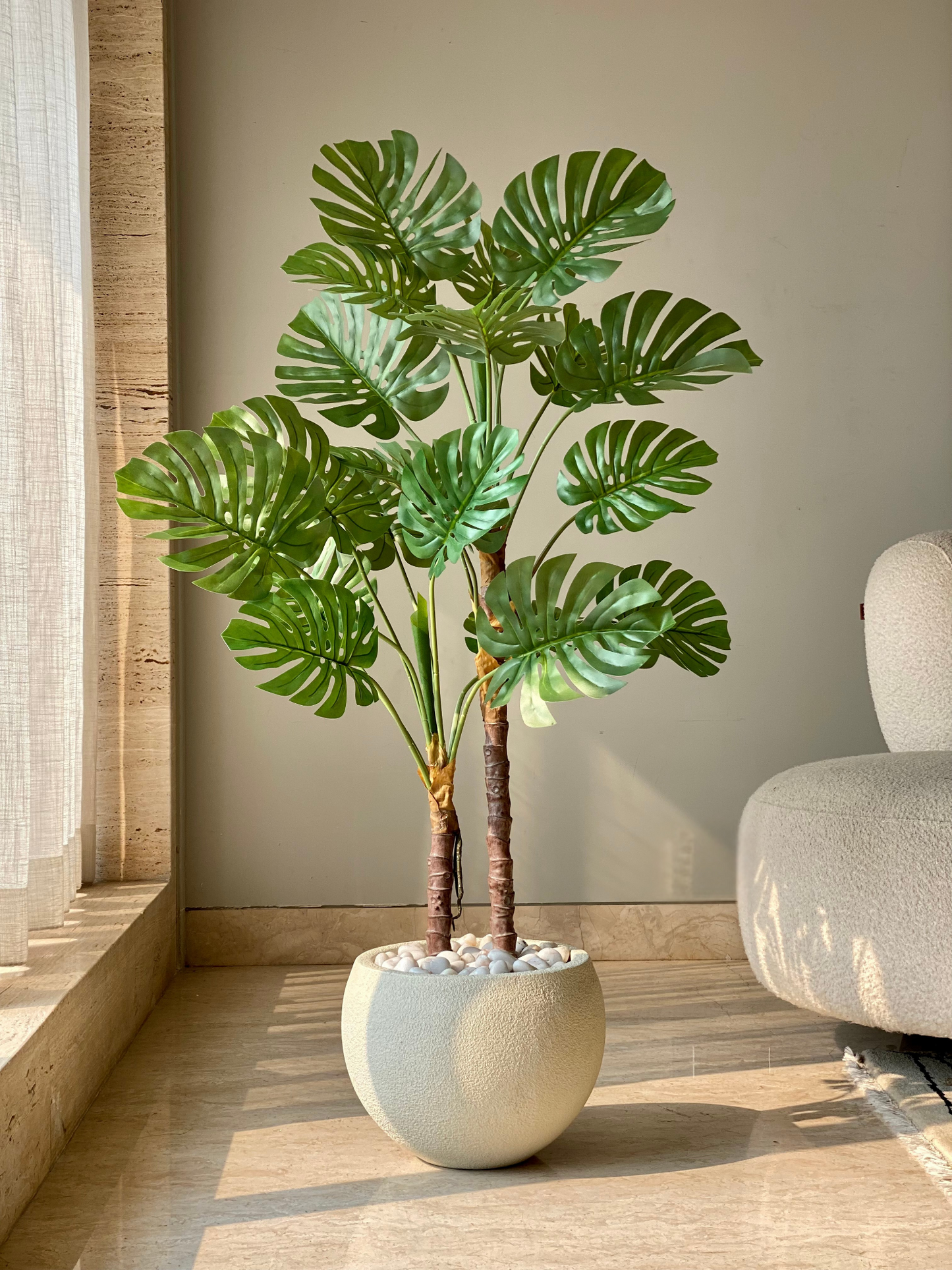 Artificial Dual Monstera Plant - 4 Feet