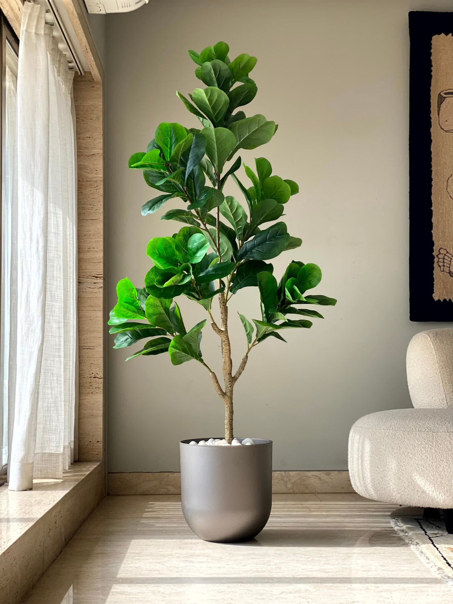 Artificial Decadent Fiddle Plant - 5.5 Feet