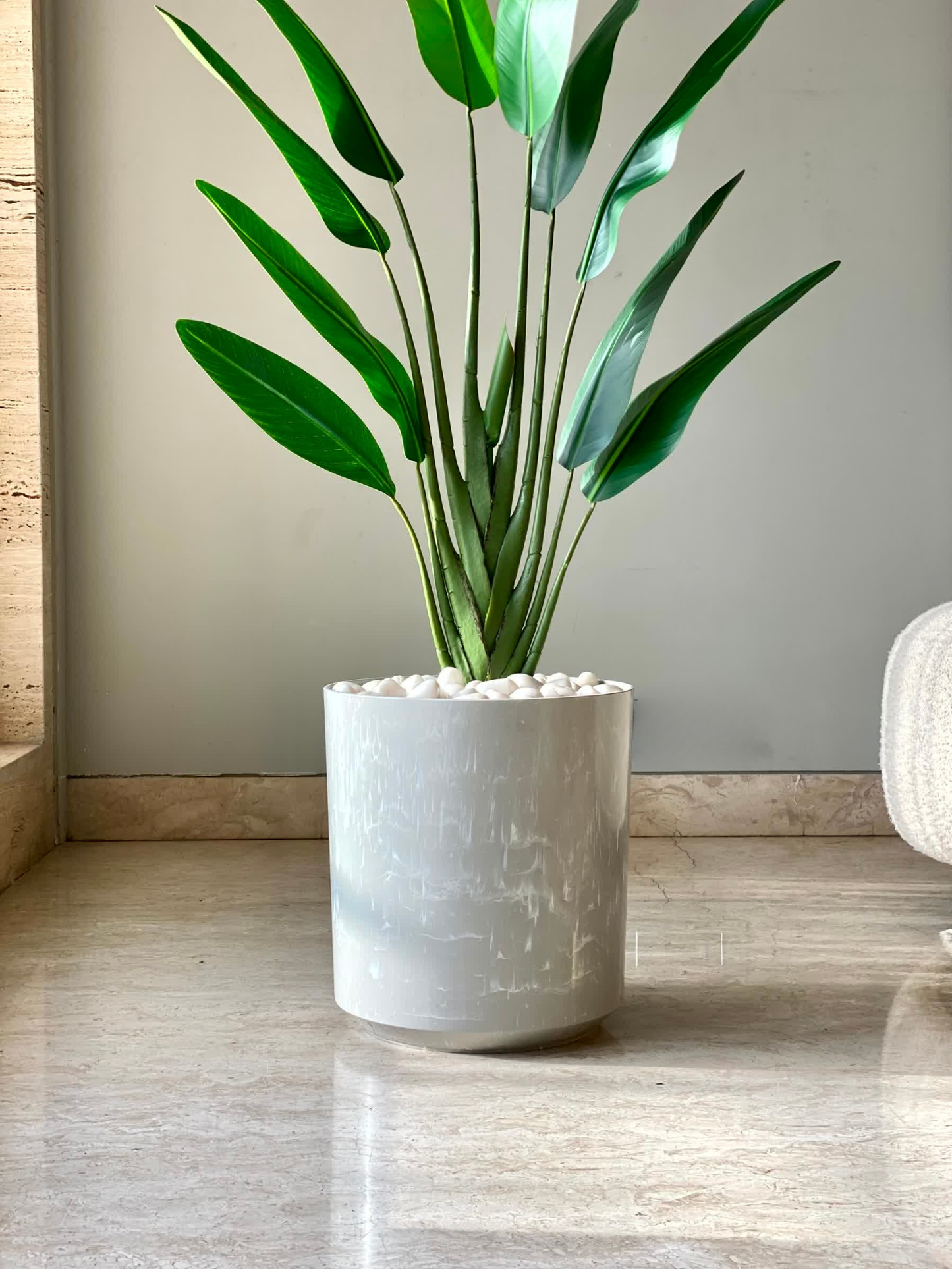 Amara Light Grey Planter - Medium