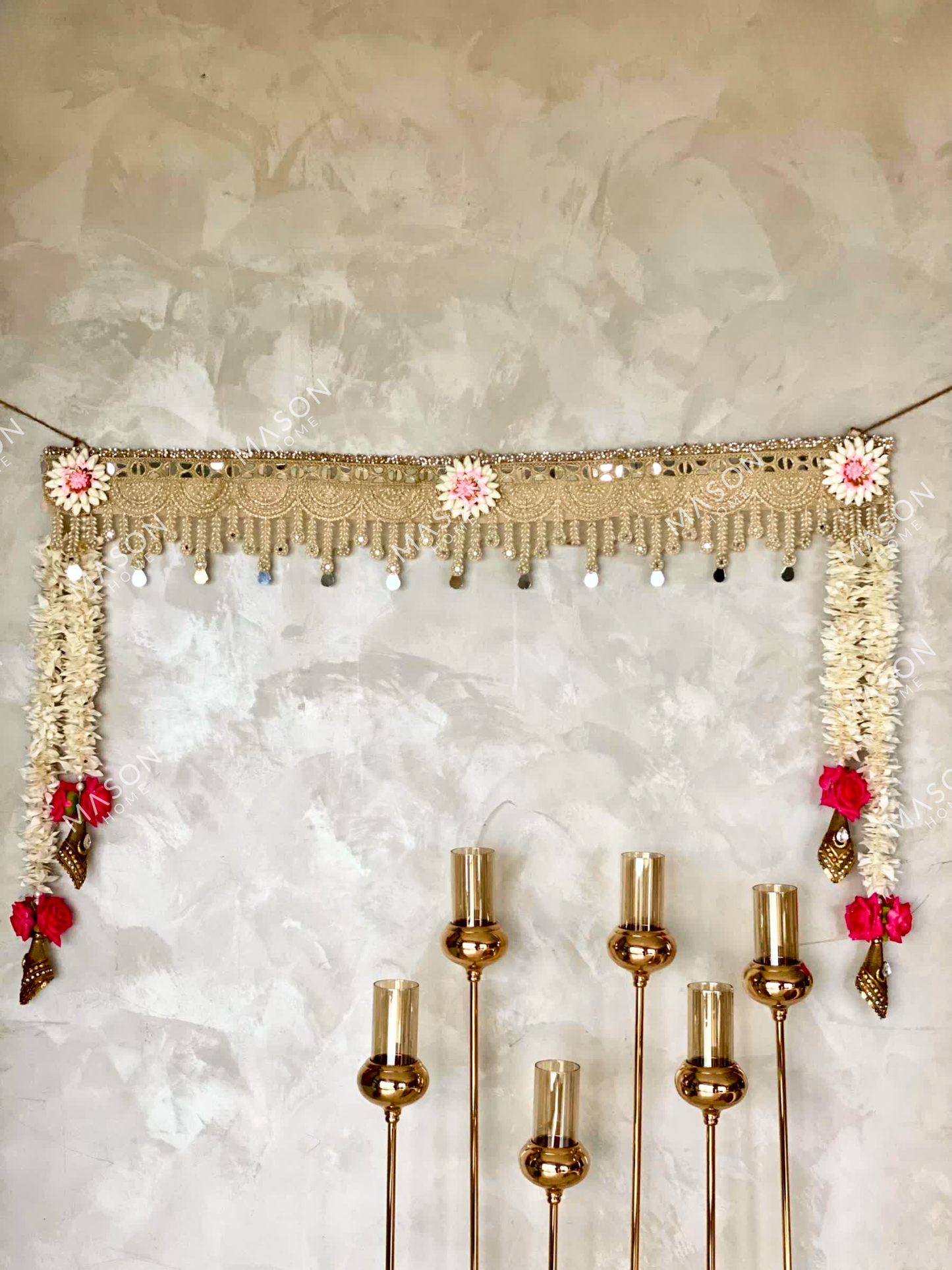 Traditional Festive Mirror Bloom Toran