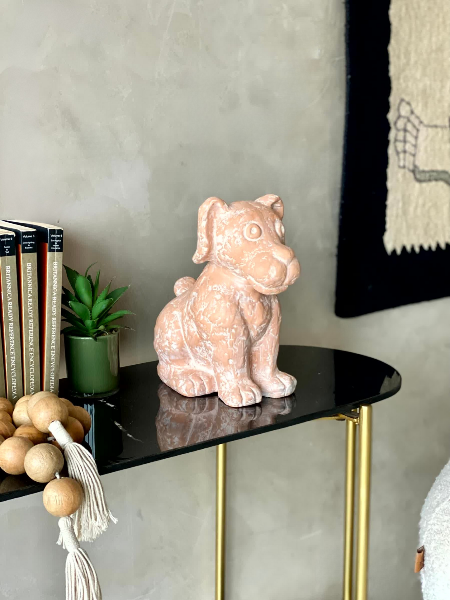 Terracotta Pup Sculpture