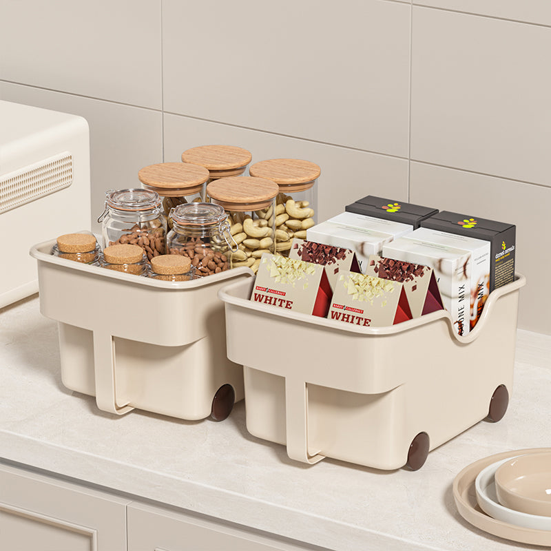 Multi-purpose basket with wheels long type (Set of 2)