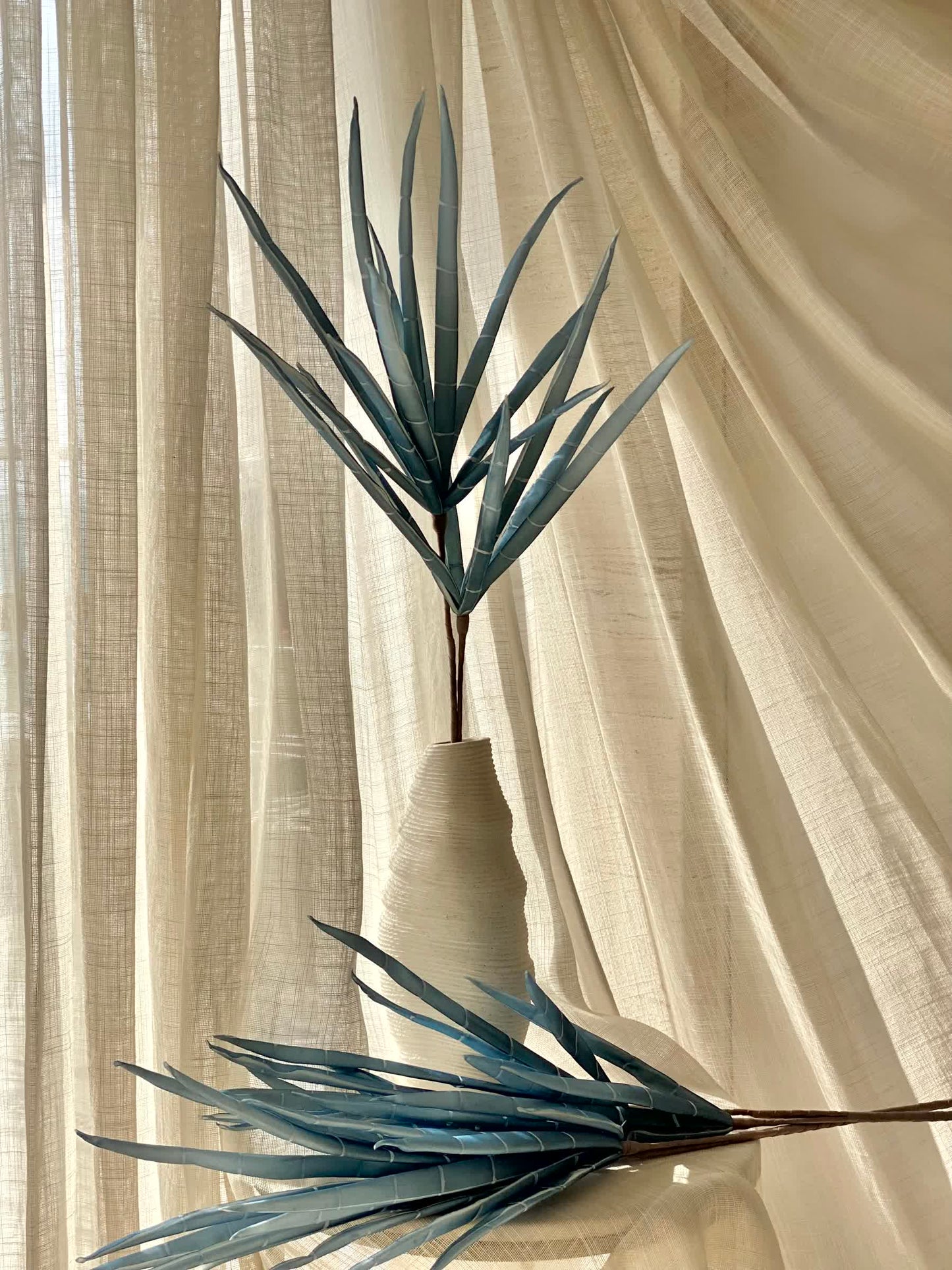 Artificial Bamboo Stalks - Blue Ombre (One Stem)