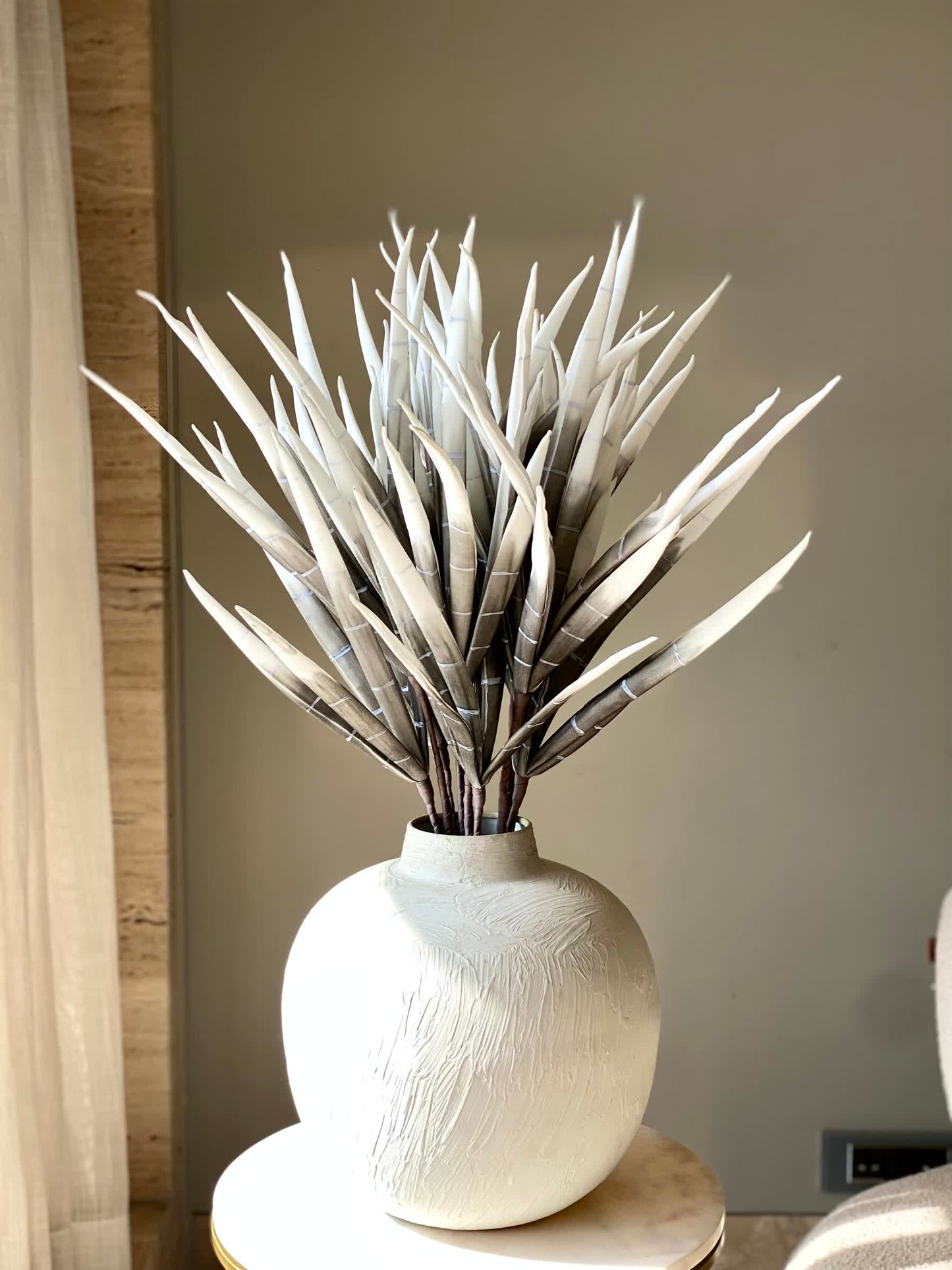 Artificial Bamboo Stalks - Grey Ombre (One Stem)