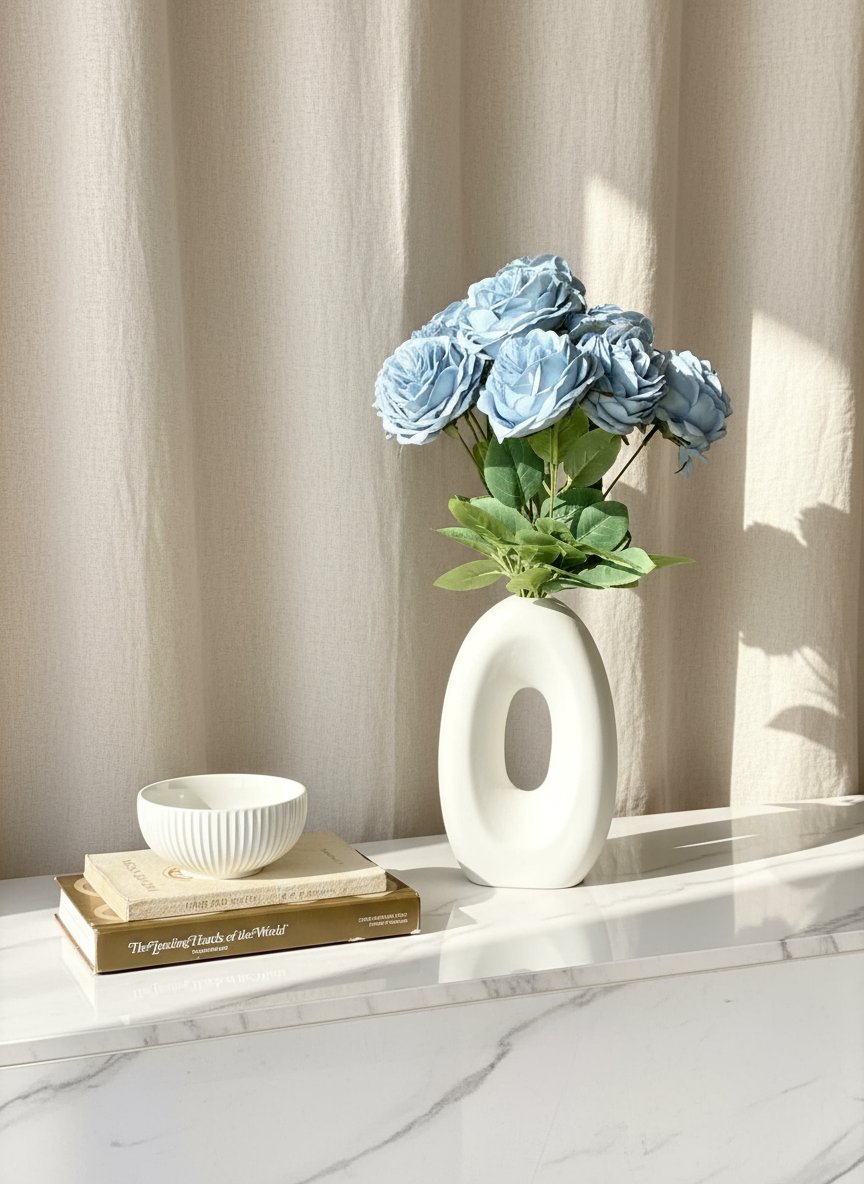 Artificial Breeze Rose Bunch - Blue