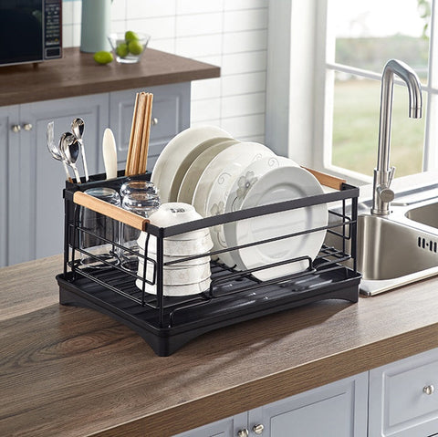 Dish Rack Single Layer - Black