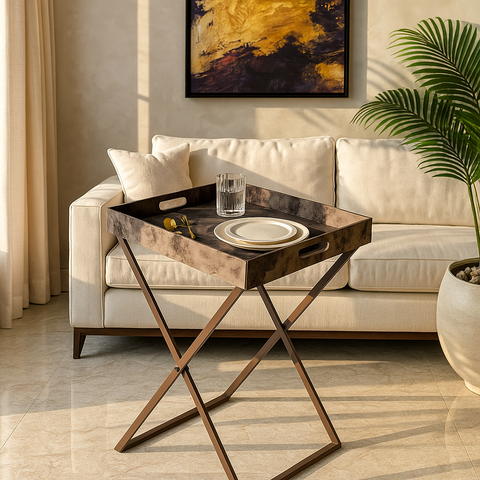 Indo Mocha Butler Tray Table
