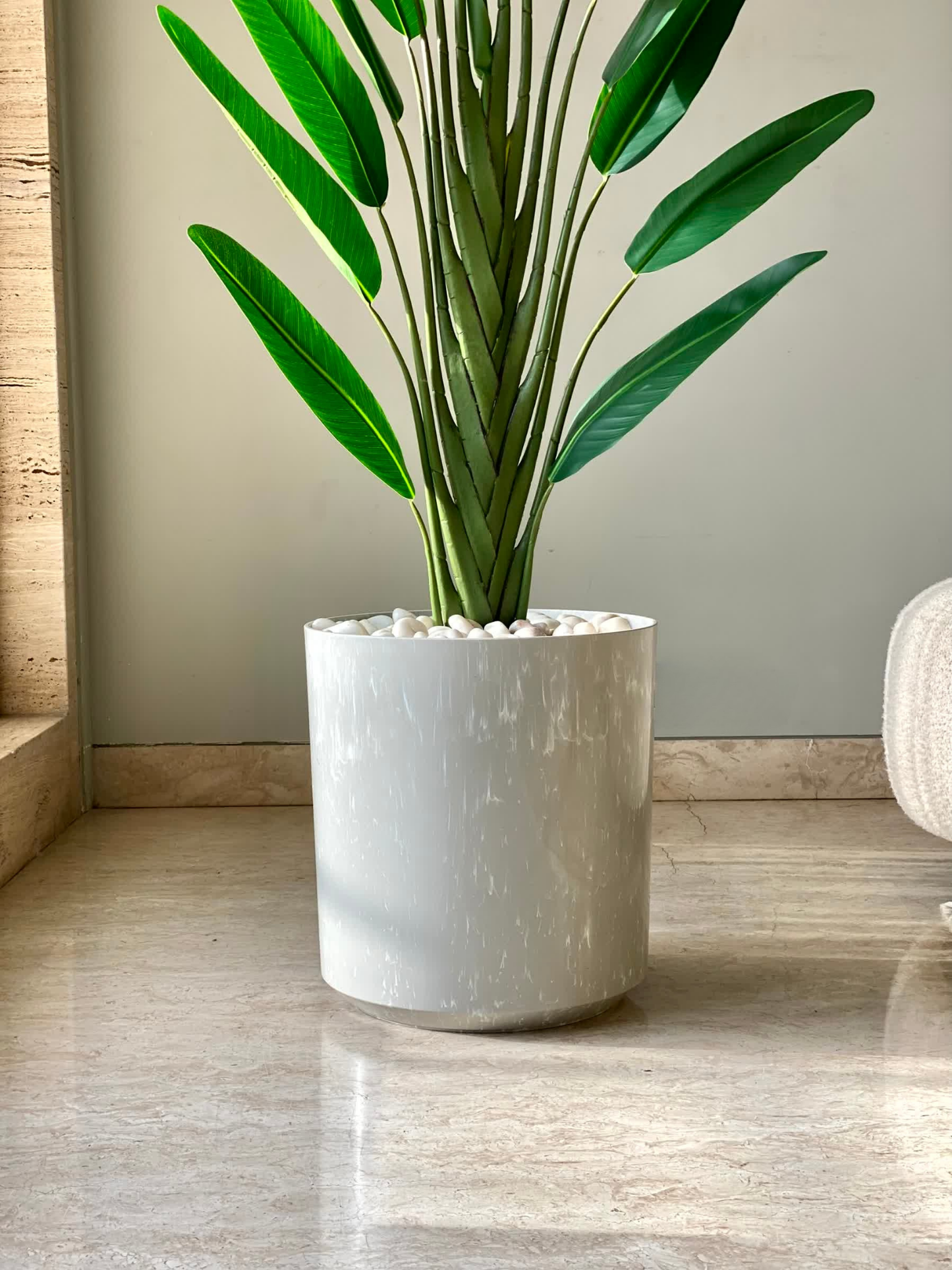 Amara Light Grey Planter - Large