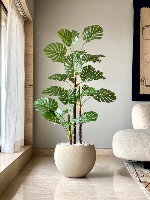 Artificial Dual Monstera Plant - 5 Feet