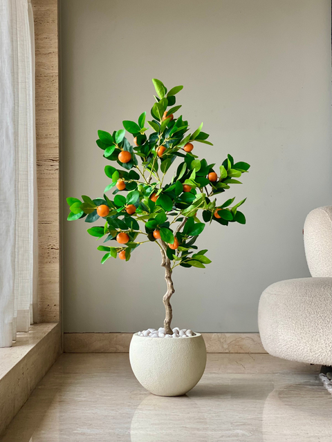 Artificial Tropical Orange Plant - 4 Feet