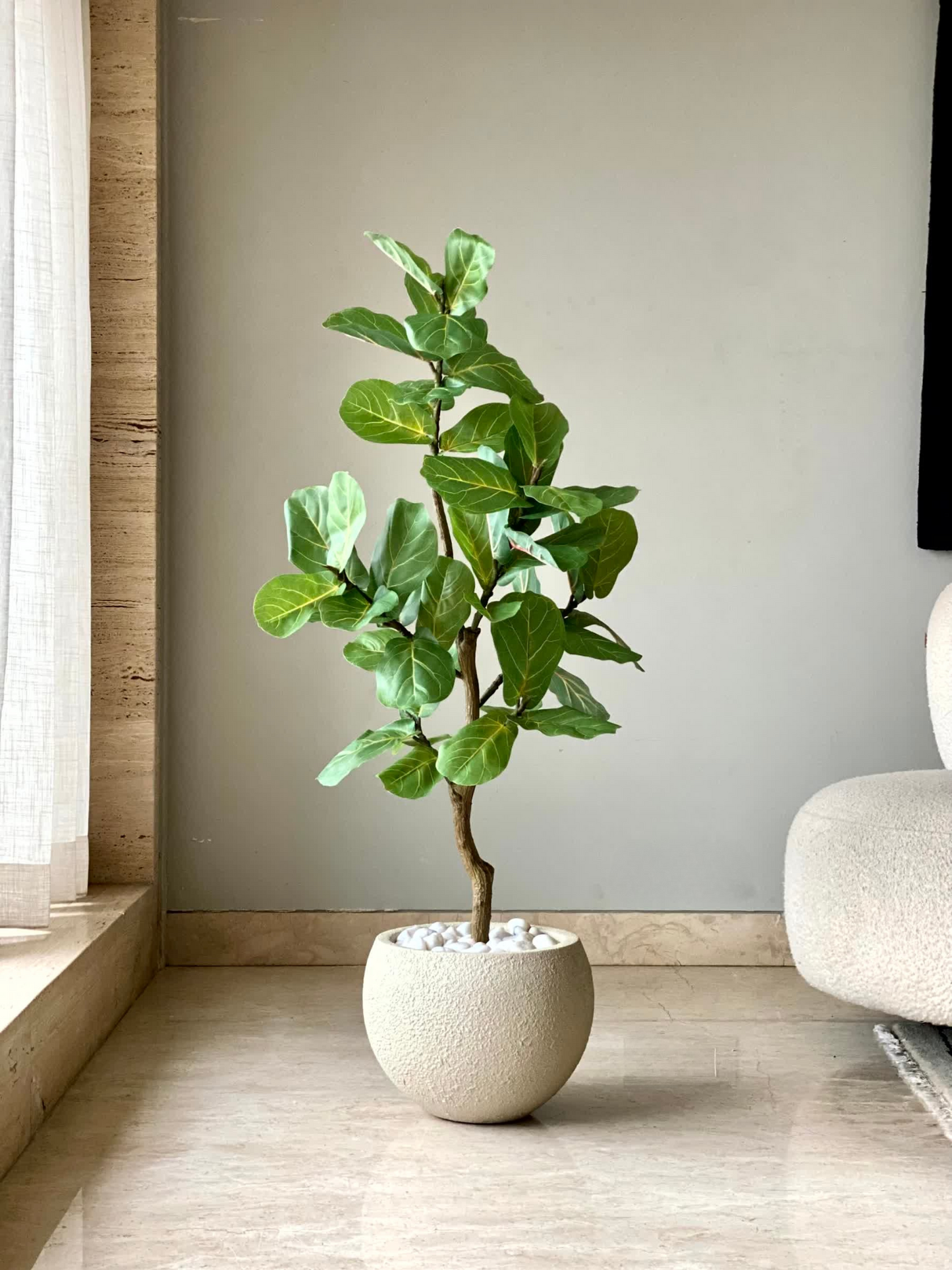Artificial Fiddle Fig Plant - 4 Feet