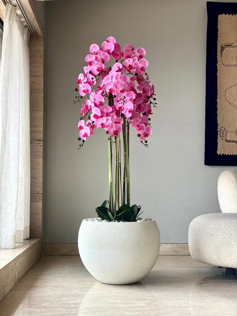 Artificial Pink Orchid Bloom Plant - 5 Feet