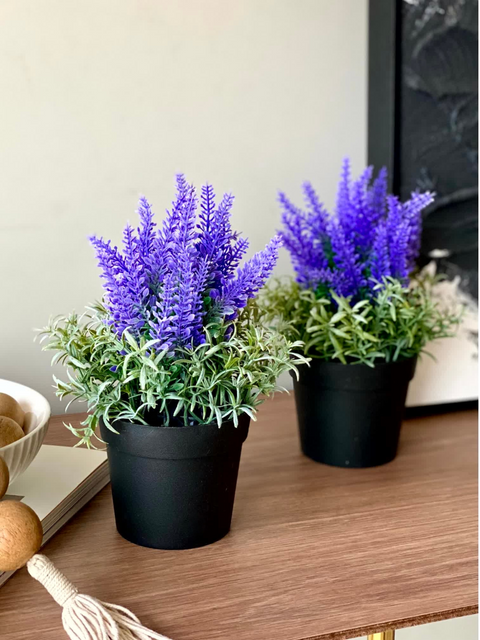 Artificial Lavender Plant - Small (Set of 2)