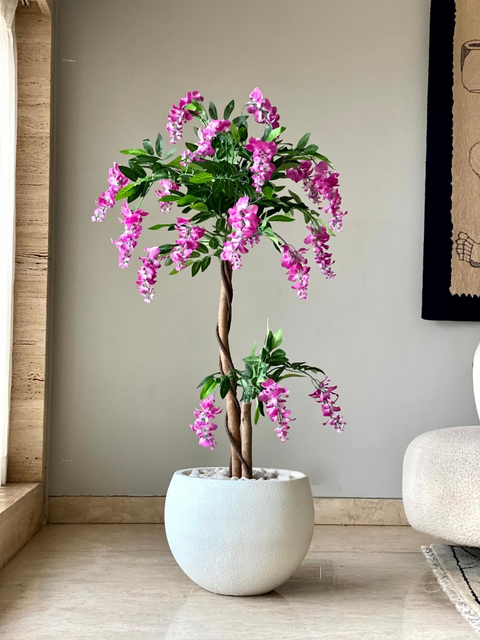 Artificial Wisteria Blush Pink Plant - 4 Feet