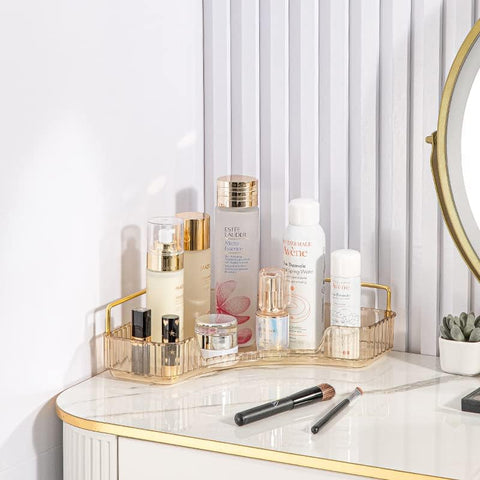 Corner Cosmetic Storage Rack - Amber