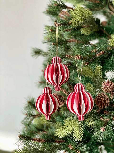 Christmas Swirl Ornament (Set of 3)