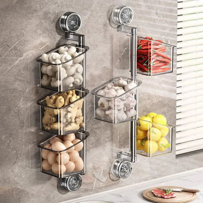 Wall Mounted Suction Cup Rotating Organizer