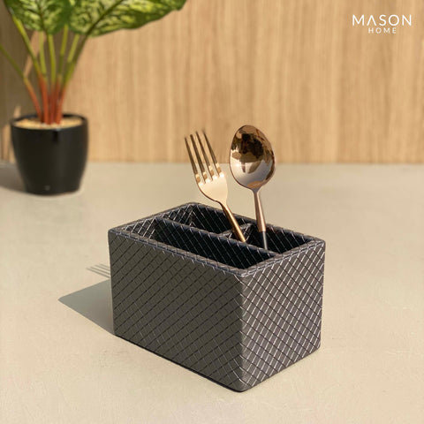 Braided Grey Cutlery Holder
