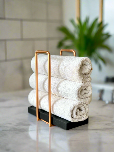 Imperial Napkin Holder - Black & Rose Gold