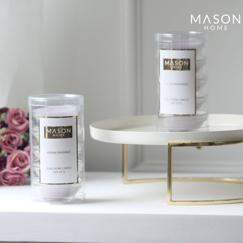 Mogra Scented Bowl Candle - Set Of 5