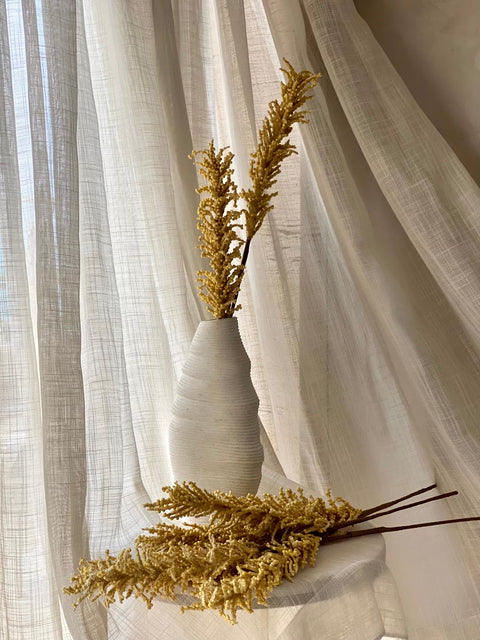 Artificial Pampas Reed Stem - Yellow (One Stem)