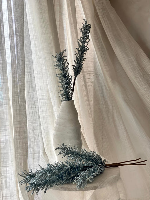 Artificial Pampas Reed Stem - Blue (One Stem)