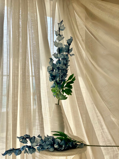 Artificial Dragon Flower Stem - Blue Ombre (One Stem)