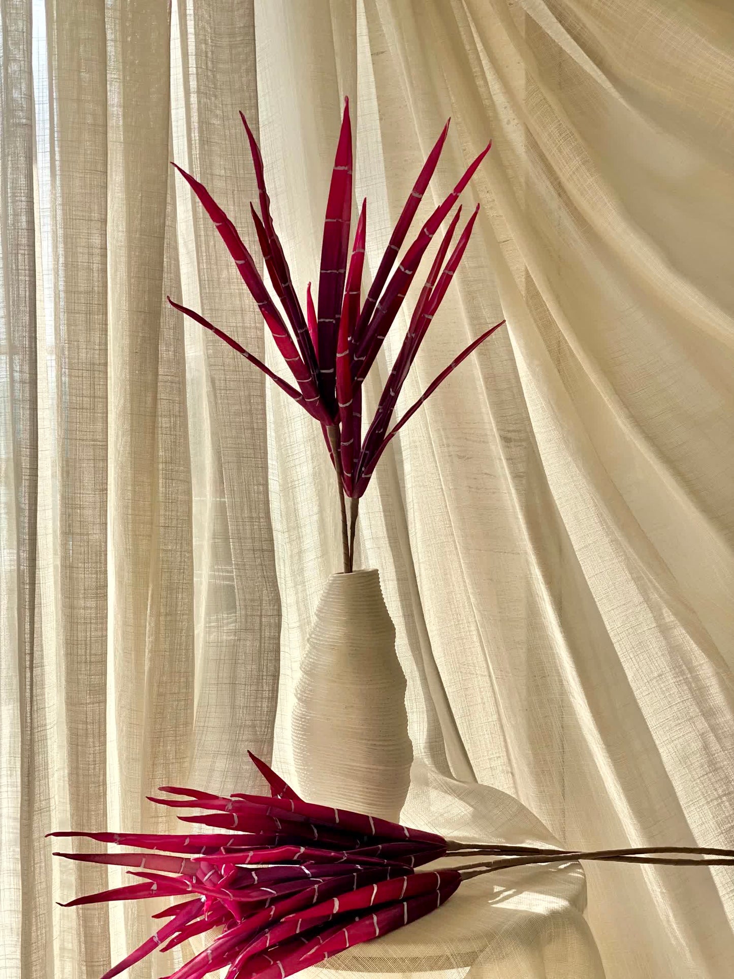 Artificial Bamboo Stalks - Fuchsia Ombre (One Stem)