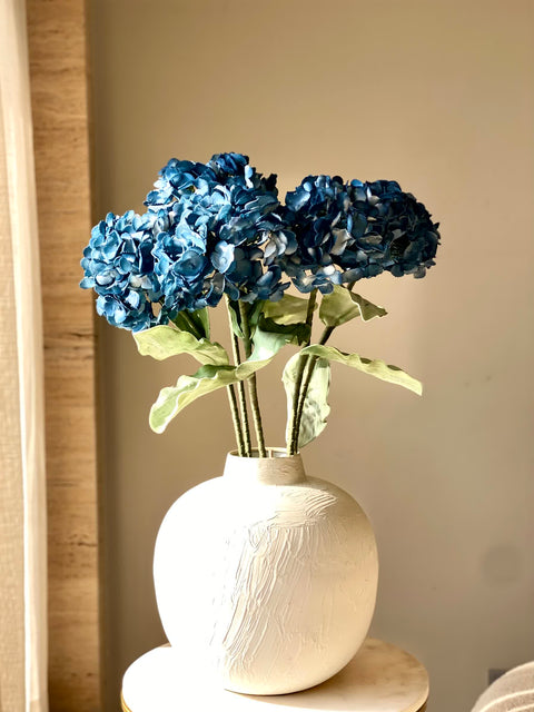 Artificial Hydrangea Flower Stem - Blue Ombre (One Stem)