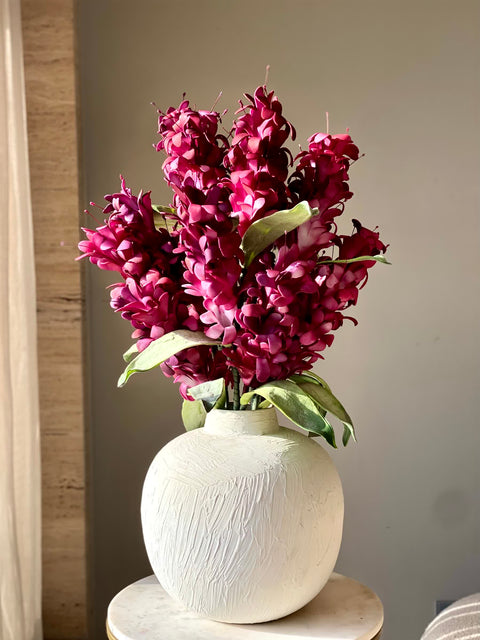 Artificial Madonna Lily Flower Stem - Fuchsia Ombre (One Stem)