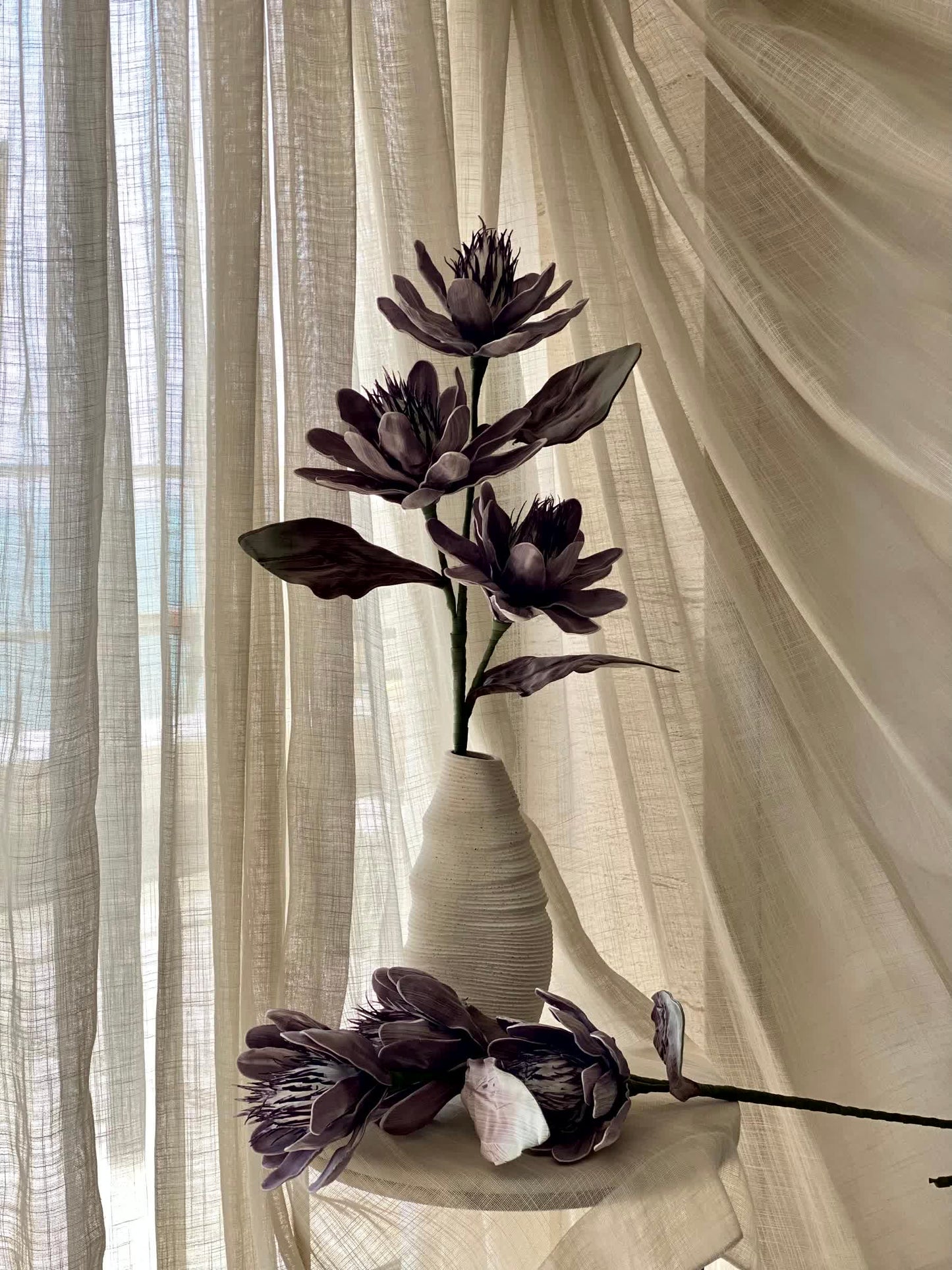 Artificial Corolla Flower Stem - Lavender Ombre (One Stem)