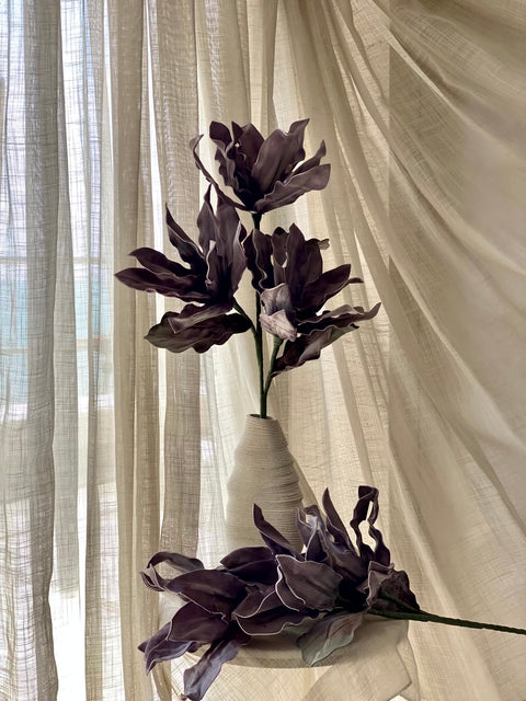 Artificial Magnolia Flower Stem -  Lavender Ombre (One Stem)