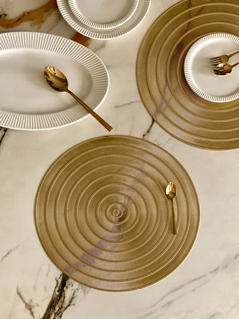 Swirling Table Mats - Gold (Set of 6)