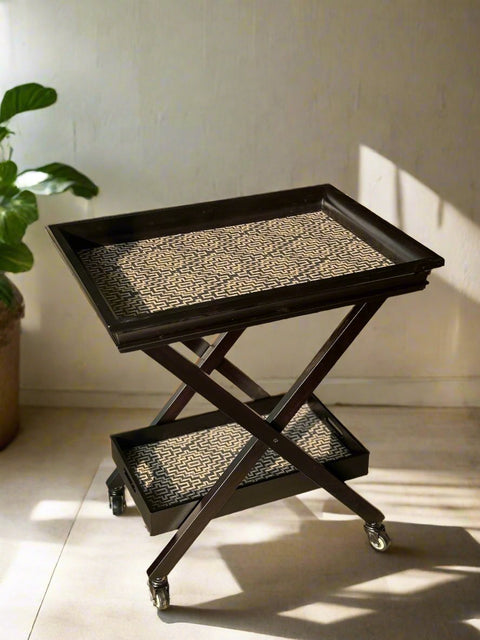 Noir Black Cane Butler Trolley