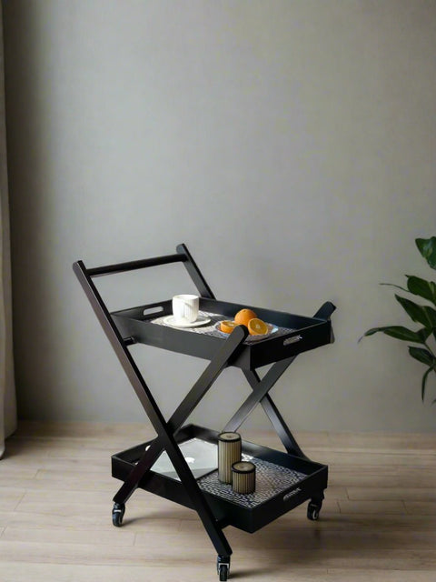 Noir Black Cane Handle Trolley