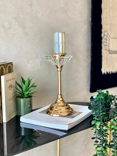 Saga Facet Candle Holder - Large