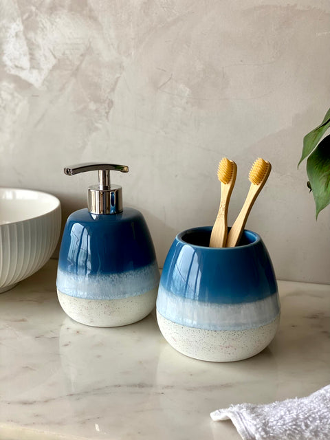 Aqua Bathroom Set - (Set of 2)