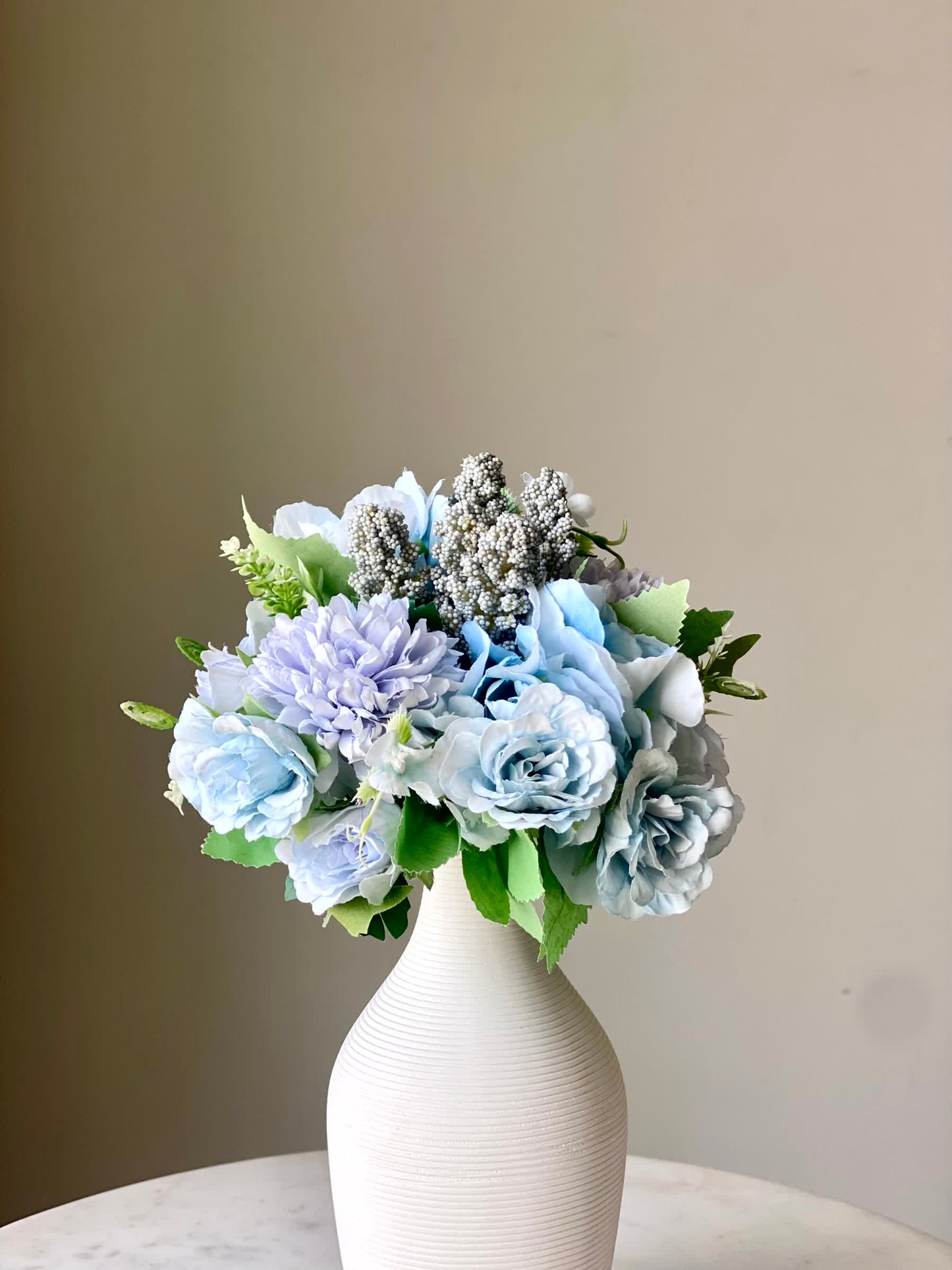 Artificial Chrysanths Bunch - Blue
