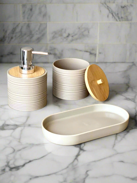 Amun Bathroom Set - Beige (Set of 3)