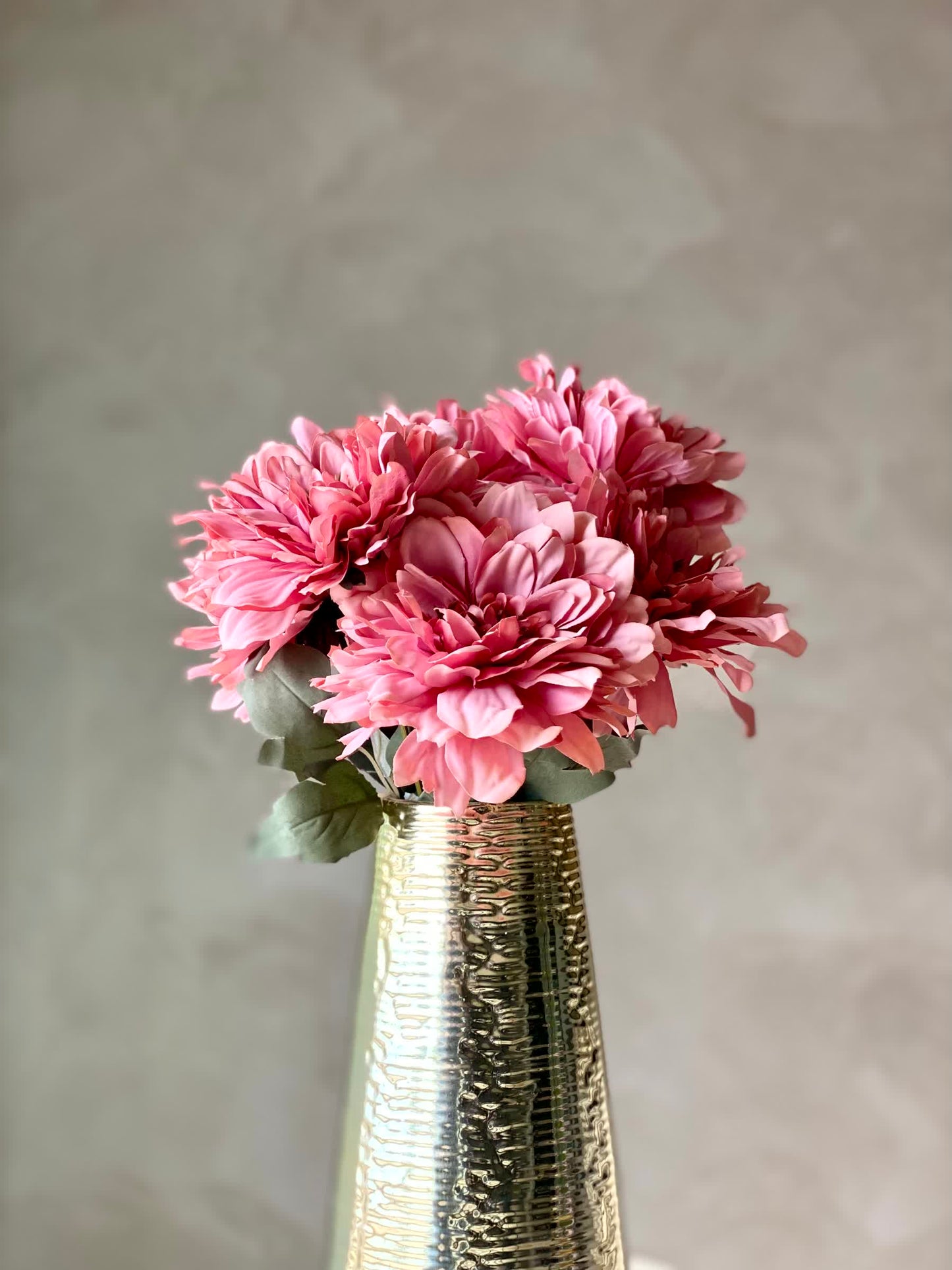 Artificial Chrysanthemum Flower Bunch - Pink