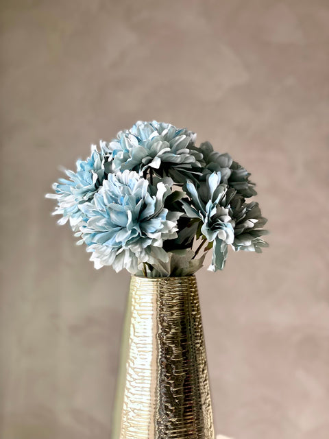 Artificial Chrysanthemum Flower Bunch - Blue