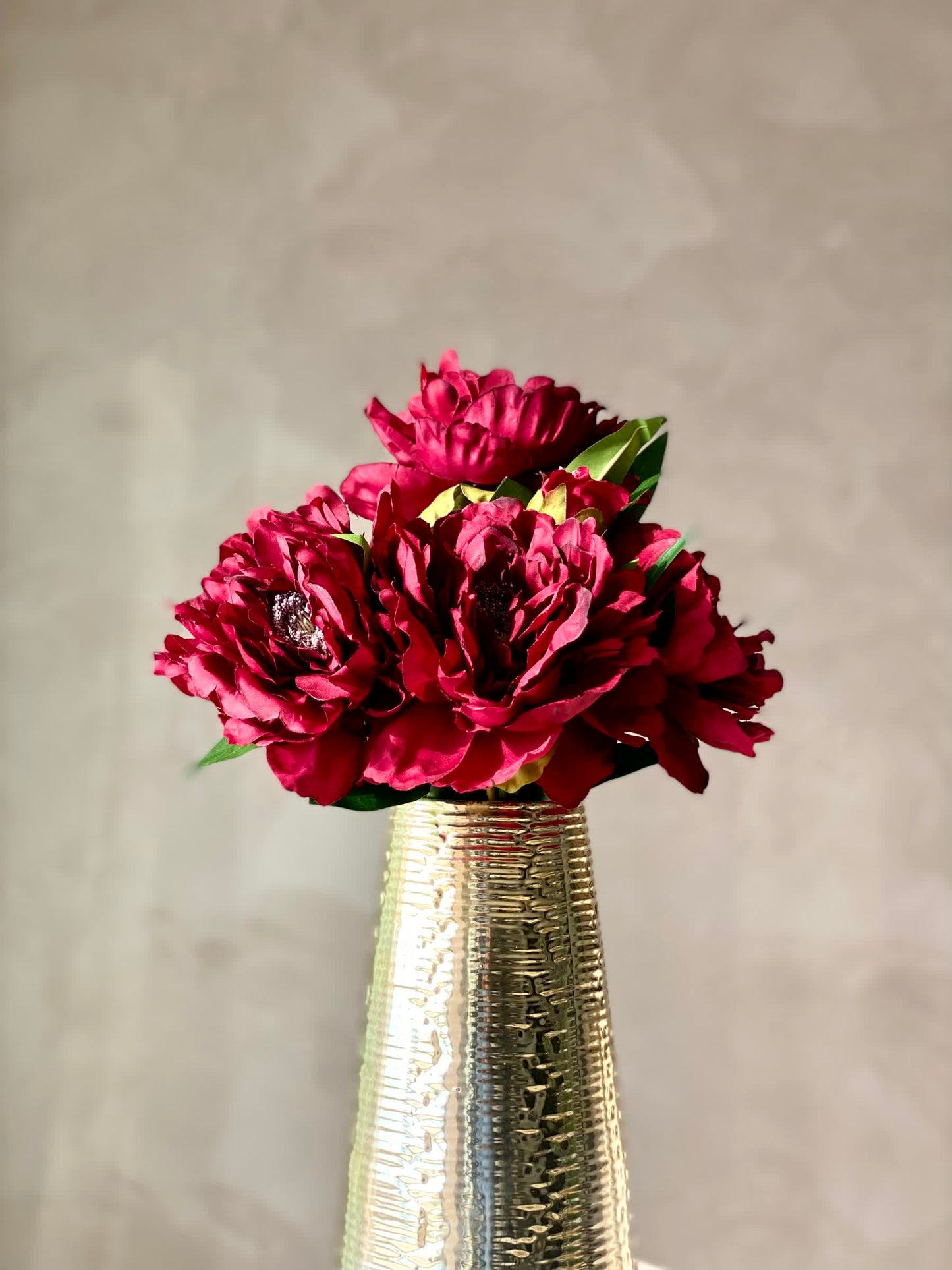 Artificial Dahila Flower Bunch - Magenta