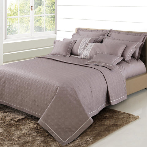 Kairo Quilted Bedcover - Taupe Brown