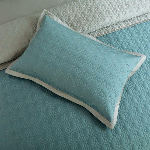 Luxe Bedspread Bedding Set - Teal & Olive Green