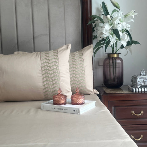 Chevron Sand Bedsheet Set